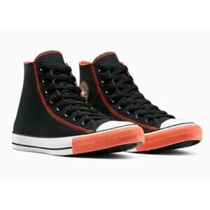 Converse CTAS Hi Tops Neon Pop Size 7 A17946F Black /Fire Drill  NWT